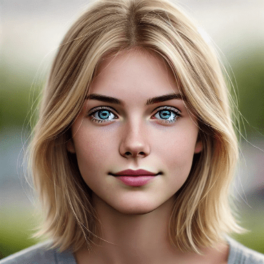 A hyper-realistic AI-generated female avatar with striking blue eyes, symbolizing the allure of virtual companionship over real human connection.