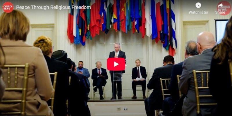 Elder Ulisses Soares speaks at the International Religious Freedom Summit about global dignity and peace through religious freedom.