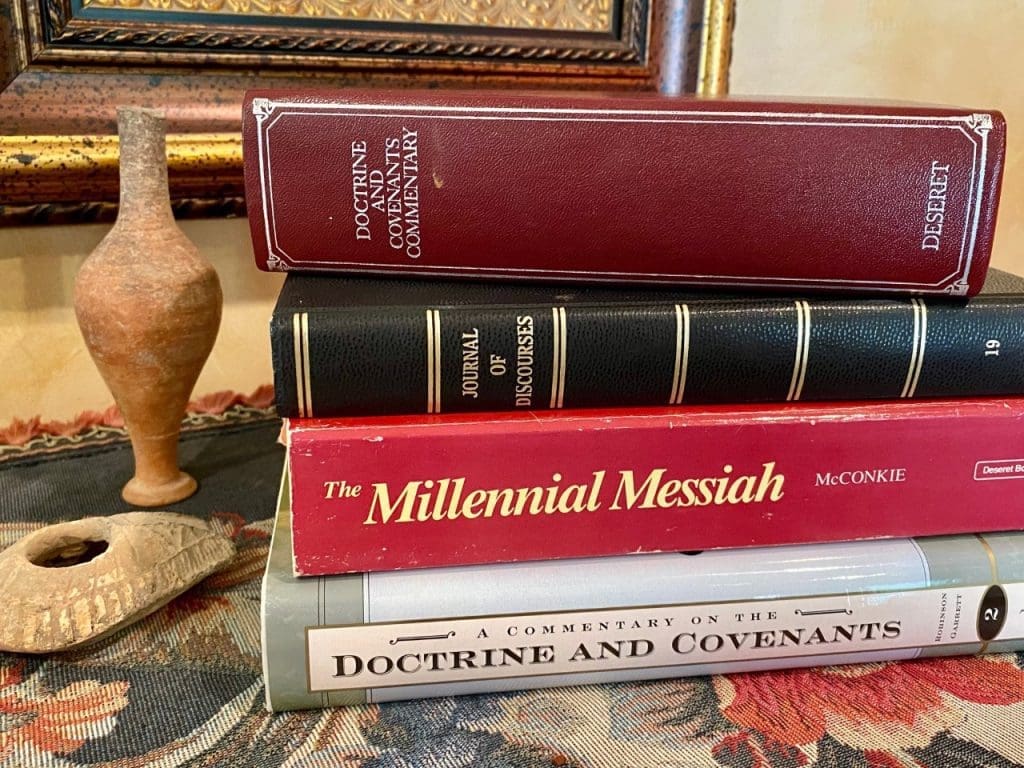 Books on Doctrine and Covenants commentary and Latter-day Saint teachings for in-depth gospel study during Come Follow Me Doctrine and Covenants 77-80.