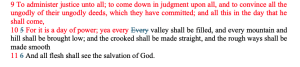 JST verses showing John the Baptist’s expanded testimony about judgment, justice, and the salvation of God for all people.