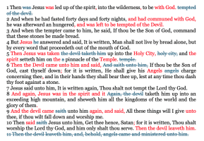 JST Matthew passage clarifying Christ’s forty days in the wilderness to commune with God and then be tempted by Satan.
