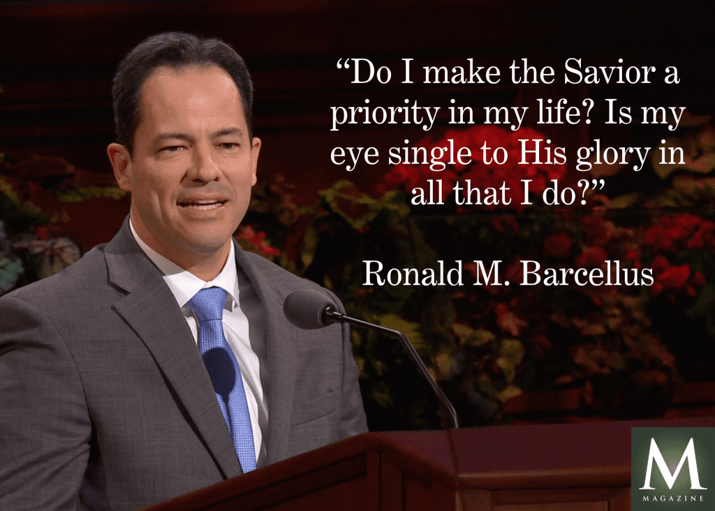 Elder Ronald M. Barcellus delivers a powerful General Conference quote asking, “Do I make the Savior a priority in my life?” His Saturday session message invites reflection on discipleship and devotion to Jesus Christ.