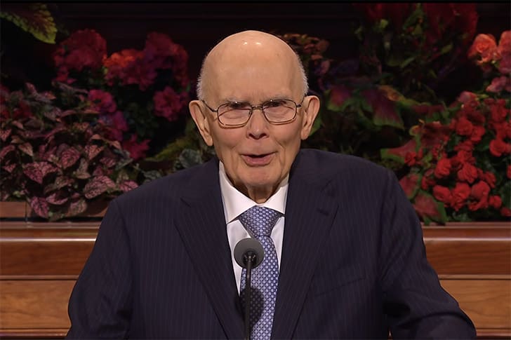 President Dallin H. Oaks concludes General Conference October 2025 with a message centered on eternal families, marriage, and living the divine truths of The Family: A Proclamation to the World.