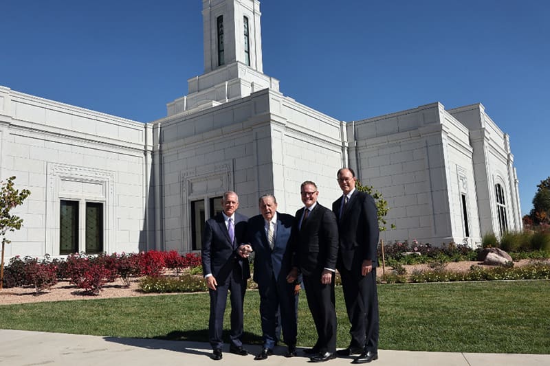 President Jeffrey R. Holland with Church leaders at the Grand Junction Colorado Temple dedication.