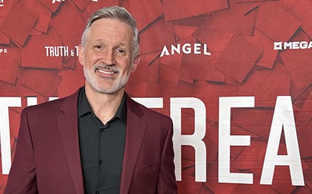 Director Matt Whitaker at the premiere of Truth or Treason Angel Studios movie, a powerful film about Helmuth Hubener and the courage to stand for truth.