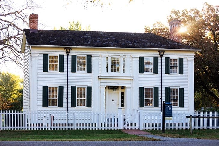 Historic Nauvoo home representing the 1844 visit of Josiah Quincy and Joseph Smith during Quincy’s tour west.