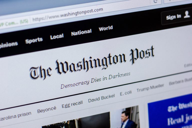 The Washington Post website shown as Dana Milbank reflects on Latter-day Saints, peacemakers, and political civility in American public life.