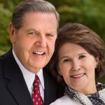 President Jeffrey R. Holland and his wife Patricia Holland in a portrait honoring his life, faith, and witness of Jesus Christ