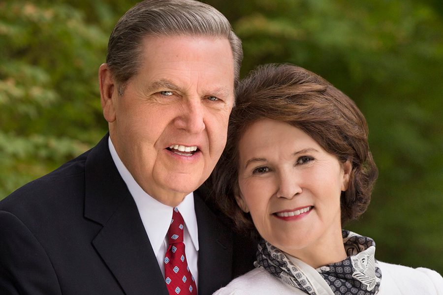 President Jeffrey R. Holland and his wife Patricia Holland in a portrait honoring his life, faith, and witness of Jesus Christ