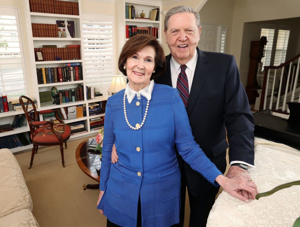 President Jeffrey R. Holland and his wife, Patricia Holland, pictured together at home, reflecting their enduring partnership, faith, and devotion to Jesus Christ.