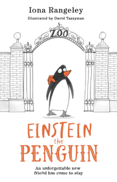 Cover of Einstein the Penguin by Iona Rangeley, a winter-themed children’s book featuring a charming penguin and playful illustrations that invite young readers into a snowy adventure.