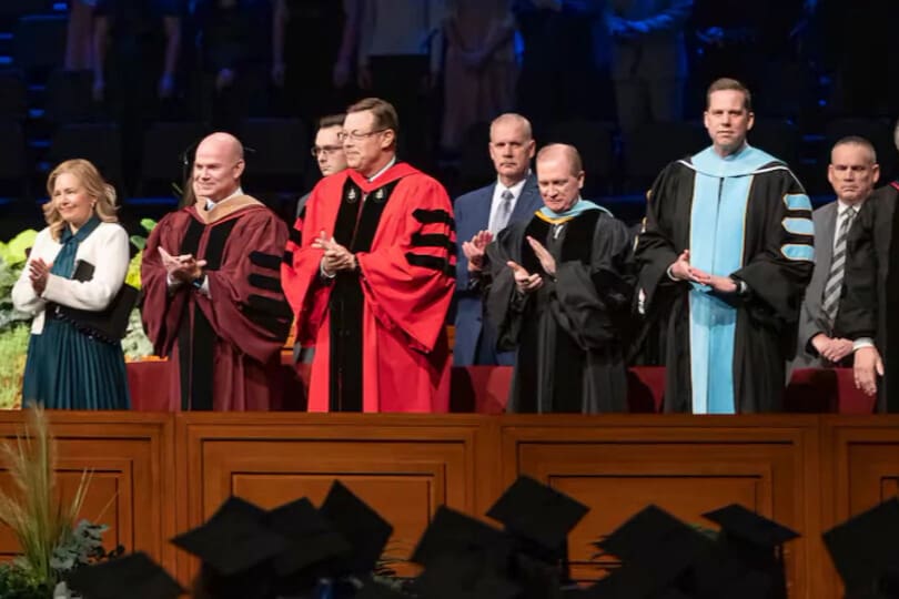 Elder Clark G. Gilbert at BYU ceremony highlighting academic freedom, Church doctrine, and the university’s religious mission.