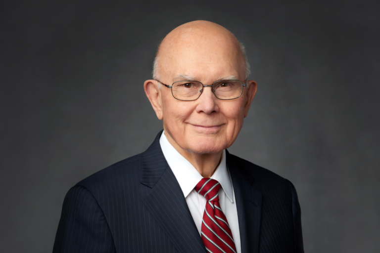 President Oaks, President of The Church of Jesus Christ of Latter-day Saints, ahead of his first public address since being sustained