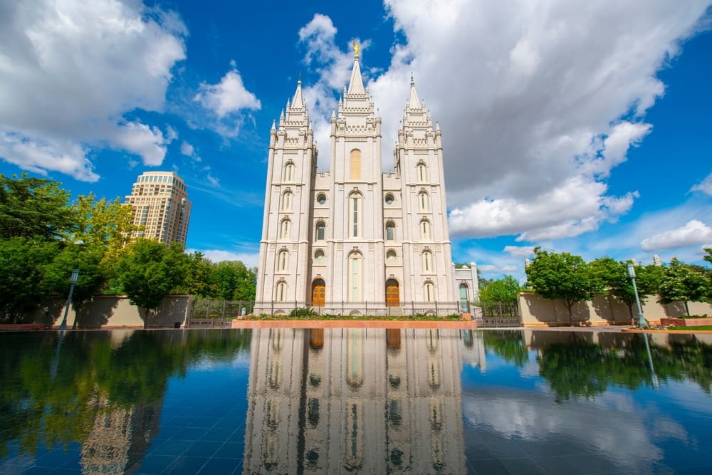 Salt Lake Temple at Temple Square in Salt Lake City ahead of the 2027 open house expected to draw millions of visitors