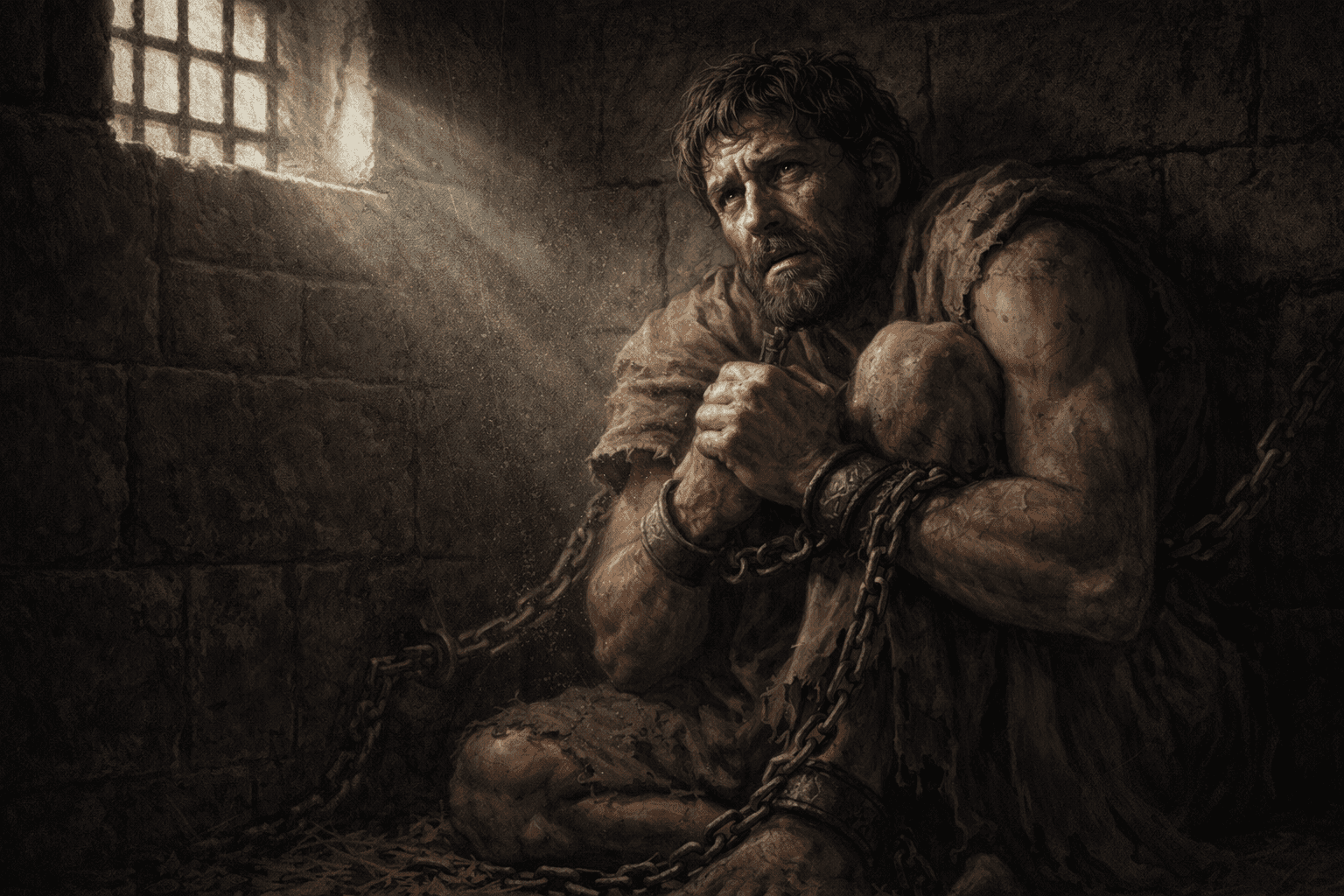 Barabbas prison Jesus Christ Atonement mercy redemption Crucifixion biblical scene