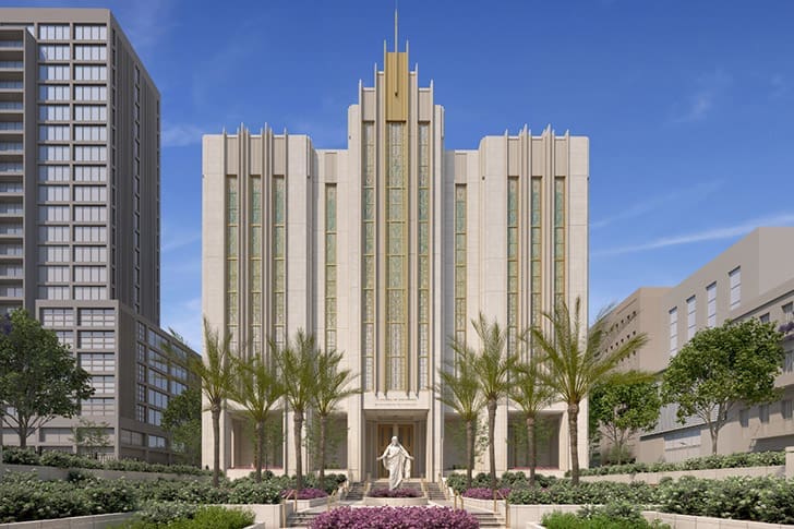 Updated rendering of the Buenos Aires City Center Argentina Temple, part of temple updates 2026 announced by the First Presidency of the Church