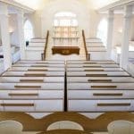 Kirtland Temple interior where priesthood keys were restored during the Restoration