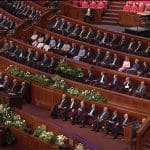 General Conference leaders teaching about Jesus Christ, Atonement of Jesus Christ, Resurrection, and covenant path on Easter Sunday