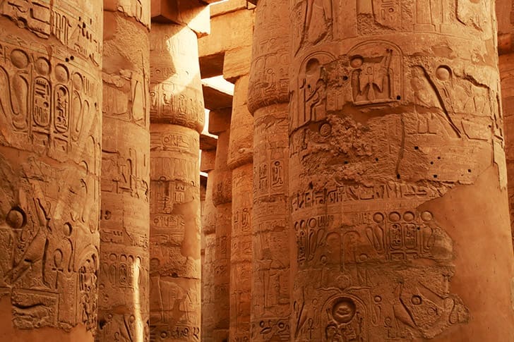 ancient Egypt hieroglyphs temple Moses and Pharaoh ten plagues Egypt Exodus 7 13 Passover