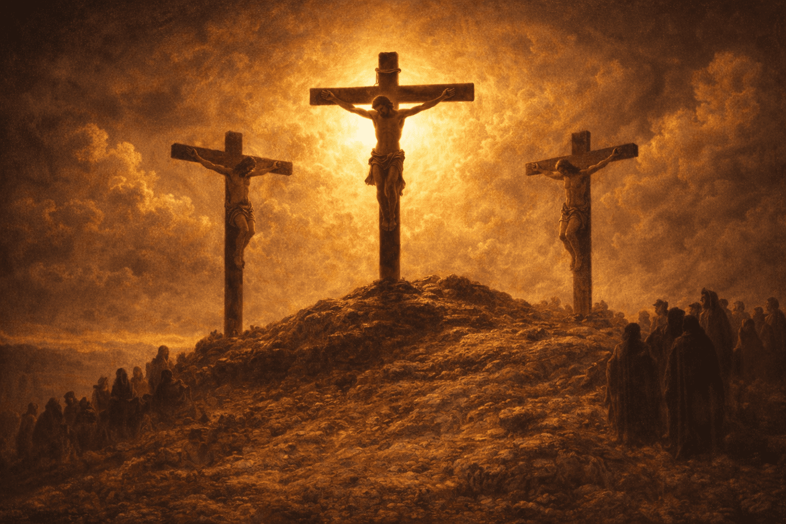 Jesus Christ on cross hill infinite atonement worlds without number atonement of Jesus Christ