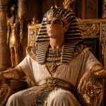 Pharaoh on throne Exodus Joseph Smith Translation Pharaoh hardened his heart Moses children of Israel