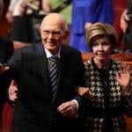 President Russell M Nelson at General Conference inviting members to hear Him through Jesus Christ and the Holy Ghost