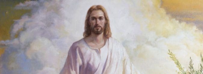 Artistic depiction of Jesus Christ representing His Resurrection, Atonement, and central role in the Easter season.