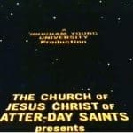 1962 BYU film The Search for Truth with star field and text similar to Star Wars opening crawl by George Lucas