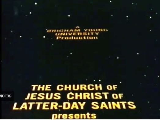 1962 BYU film The Search for Truth with star field and text similar to Star Wars opening crawl by George Lucas