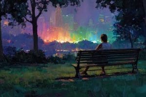 Person sitting alone on a bench reflecting on pride, shame, meekness, and a covenant relationship with Jesus Christ.