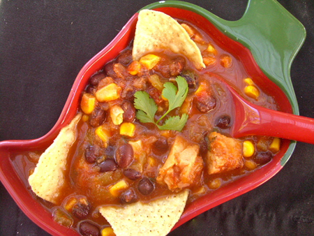 Salsa chicken soup