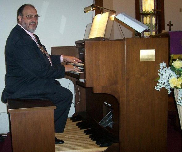 Myers Bill at Nauvoo UMC organ