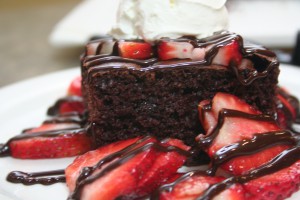 strawberry-brownie