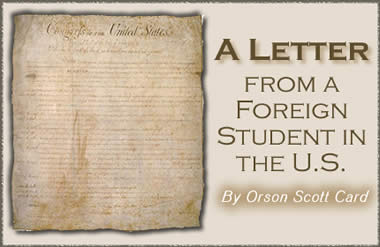 A Letter from a Foreign Student in the U.S.